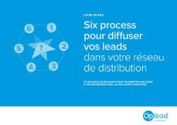 Les 6 process de diffusion de leads